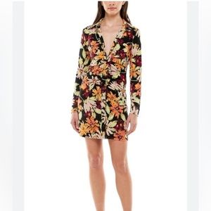Wayf Floral Black Dress
